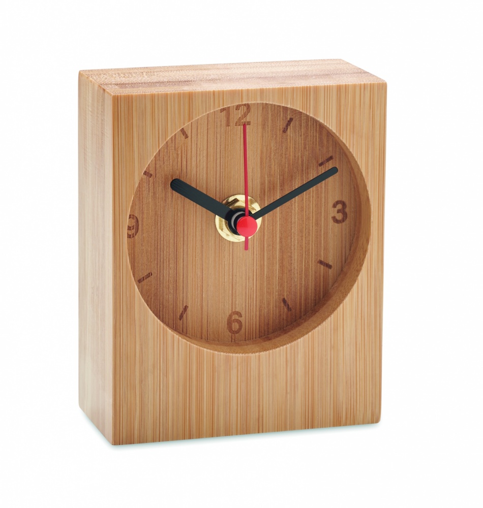 Logotrade corporate gift image of: Bamboo table clock